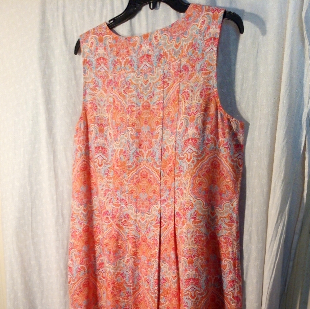 J. Jill Love Linen Paisley Sleeveless Maxi Dress
